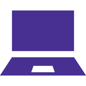 purple laptop icon